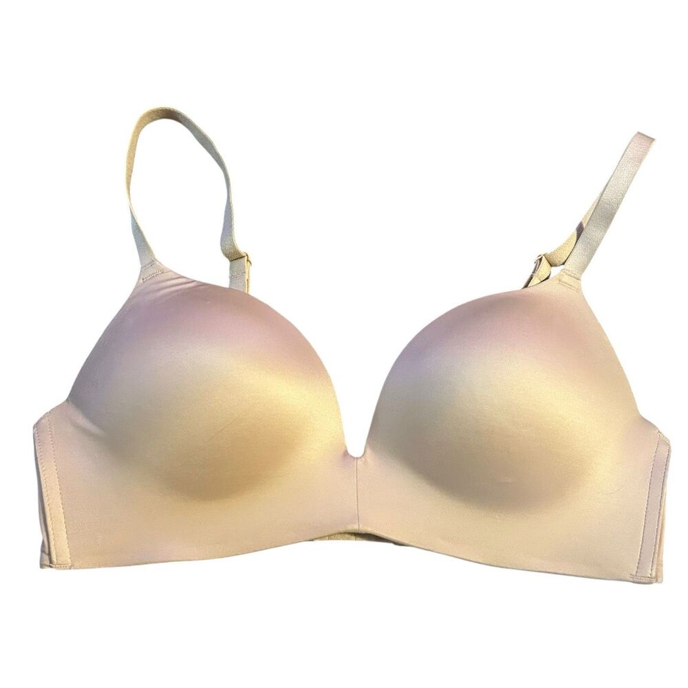 Auden Women's  Size 34C Beige Adjustable Strap Wirefree Push-Up Bra